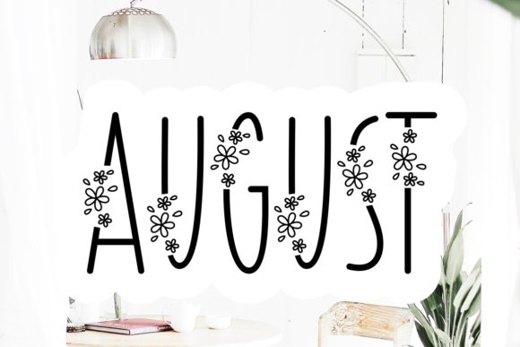 August: A Gorgeous Monoline Font for Spring Crafting Projects