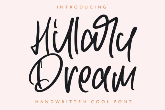 Hillary Dream: A Stylish Handwritten Font for Personalized Designs