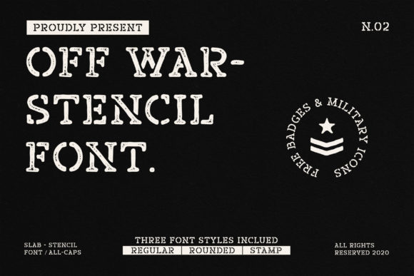 Off War: A Versatile Slab Serif Stencil Font for Creative Projects