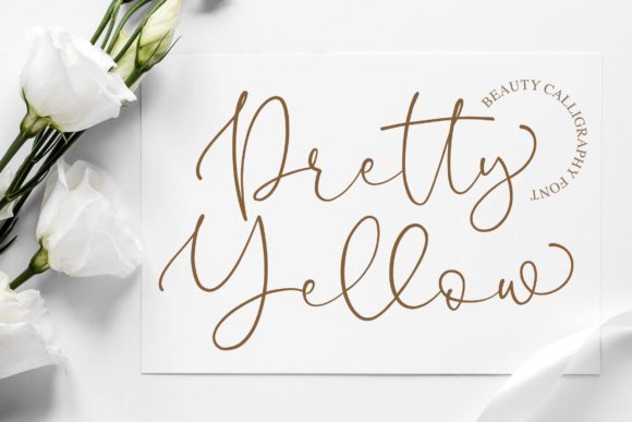 Pretty Yellow Font for Elegant Design Projects